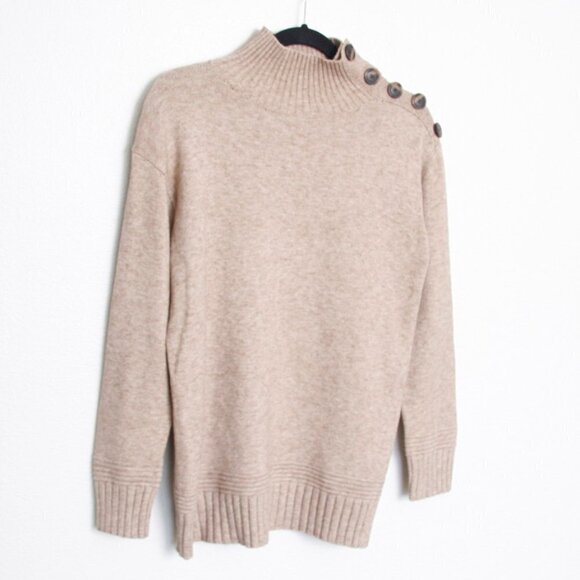 Anthropologie Tan Turtleneck Sweater - Picture 2 of 11
